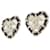 Orecchini Chanel Black and Gold Stud Nero D'oro - vista 2