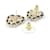 Orecchini Chanel Black and Gold Stud Nero D'oro - vista 3