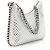 Stella Mc Cartney Borsa a tracolla mini Falabella in raso e cristalli Stella McCartney Grigio - vista 2