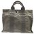 Hermès Hermes Herline PM Canvas Tote Bag Grau Braun