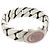 Gucci Interlocking G Ring aus Sterlingsilber 925 mit rosa Band Pink - Ansicht 6