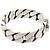 Gucci Interlocking G Ring aus Sterlingsilber 925 mit rosa Band Pink - Ansicht 7