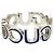 Anello blu in argento sterling 925 con G intrecciato di Gucci - vista 4