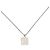 Collana quadrata con logo FF Fendi Argento