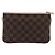 Louis Vuitton Double Zip Pochette Damier Ebene Marrone - vista 2