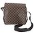 Borsa a tracolla in pelle Louis Vuitton Damier Naviglio Marrone