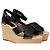 Sandali espadrilles con zeppa da 110mm Tory Burch Marion Nero