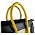 Céline Borsa Celine Luggage Micro Shopper Nero Crudo Giallo - vista 10
