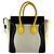 Céline Borsa Celine Luggage Micro Shopper Nero Crudo Giallo - vista 3