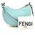 Fendi Schultertasche aus hellblauem Leder - Ansicht 18