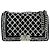 Borsa a tracolla Chanel Boy Nero Bianco