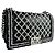 Borsa a tracolla Chanel Boy Nero Bianco - vista 10