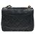 Chanel Vintage Square Classic Flap gestepptes Lammleder Small Schwarz - Ansicht 2