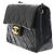 Chanel Vintage Square Classic Flap gestepptes Lammleder Small Schwarz - Ansicht 3