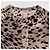 Autre Marque Langer Cardigan aus 100% Kaschmir von Leonard Paris – Animal Print Schwarz Beige - Ansicht 6