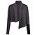 Autre Marque Sarah Pacini Asymmetrischer Strick-Bolero Schwarz Grau