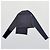 Autre Marque Sarah Pacini Asymmetrischer Strick-Bolero Schwarz Grau - Ansicht 7
