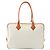 Hermès Zweifarbige Hermes Plume 32 Handtasche Weiß Orange
