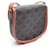 Céline Celine Triomphe Mini Besace Shoulder Bag Marrone Nero - vista 2