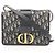 Borsa a tracolla Christian Dior 30 Montaigne Oblique Jacquard Nero Beige Blu navy