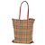 BURBERRY Nova Check Tote Bag Canvas Beige Silber Auth 190455M - Ansicht 2