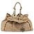 Borsa con coulisse e catena Christian Dior in pelle beige e oro Auth BA13968A D'oro - vista 13