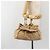 Borsa con coulisse e catena Christian Dior in pelle beige e oro Auth BA13968A D'oro - vista 22