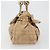 Borsa con coulisse e catena Christian Dior in pelle beige e oro Auth BA13968A D'oro - vista 4