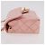 CHANEL Mini Matelasse 18 Chain Shoulder Bag Canvas Pink Gold CC Auth 191614 Rosa D'oro - vista 6