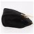 Borsa a tracolla Salvatore Ferragamo Gancini in scamosciato nero e oro Auth 191696 D'oro - vista 3