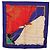 Hermès HERMES Carré 90 Foulard "Souvenirs de Paris" Seta Blu Beige Auth 191677