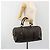 Céline Borsa Boston CELINE Macadam Canvas PVC Pelle Nera Oro Auth 189541A Nero D'oro - vista 26