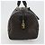Céline Borsa Boston CELINE Macadam Canvas PVC Pelle Nera Oro Auth 189541A Nero D'oro - vista 3