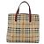 BURBERRY Nova Check Handtas aus PVC Beige Silver Auth 190798A Silber - Ansicht 2