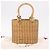 Borsa Salvatore Ferragamo Rattan Gancini Marrone Oro Auth 191683V D'oro - vista 12