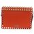 Borsa a Spalla PRADA in Pelle Arancione Argento Auth 190652M - vista 2