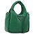 Borsa PRADA in pelle 2way Verde Argento Auth 191471SM