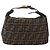 FENDI Zucca Canvas Vanity Hand Bag Marrone Oro Autentico 191576 D'oro - vista 13