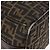 FENDI Zucca Canvas Vanity Hand Bag Marrone Oro Autentico 191576 D'oro - vista 8