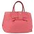 Borsa a mano PRADA Ribbon Nylon Pink Gold Auth 191389A Rosa D'oro