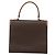 Céline Borsa CELINE Macadam Canvas PVC Pelle Marrone Oro Auth mr2642 D'oro - vista 2
