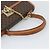 Céline Borsa CELINE Macadam Canvas PVC Pelle Marrone Oro Auth mr2642 D'oro - vista 7