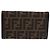 Portafoglio FENDI Zucca Canvas Nero Marrone Auth 191381V - vista 2