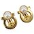 Salvatore Ferragamo Gancini Ohrringe Metall Gold Authentisch BA13862V Golden