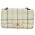 CHANEL Matelasse 20 Chain Shoulder Bag Leather White Gold CC Auth 190689SAM Bianco D'oro - vista 13