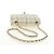CHANEL Matelasse 20 Chain Shoulder Bag Leather White Gold CC Auth 190689SAM Bianco D'oro - vista 7