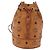 Borsa a Spalla MCM Vicetos Logogram PVC Pelle Marrone Oro Auth hk3898 D'oro - vista 13