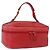 Pochette cosmetica GUCCI Horsebit in pelle rossa e oro Auth 191565