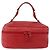 Pochette cosmetica GUCCI Horsebit in pelle rossa e oro Auth 191565 - vista 13