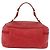 Pochette cosmetica GUCCI Horsebit in pelle rossa e oro Auth 191565 - vista 2